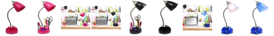 All The Rages Limelight's Flossy Organizer Desk Lamp with Charging Outlet Lazy Susan Base